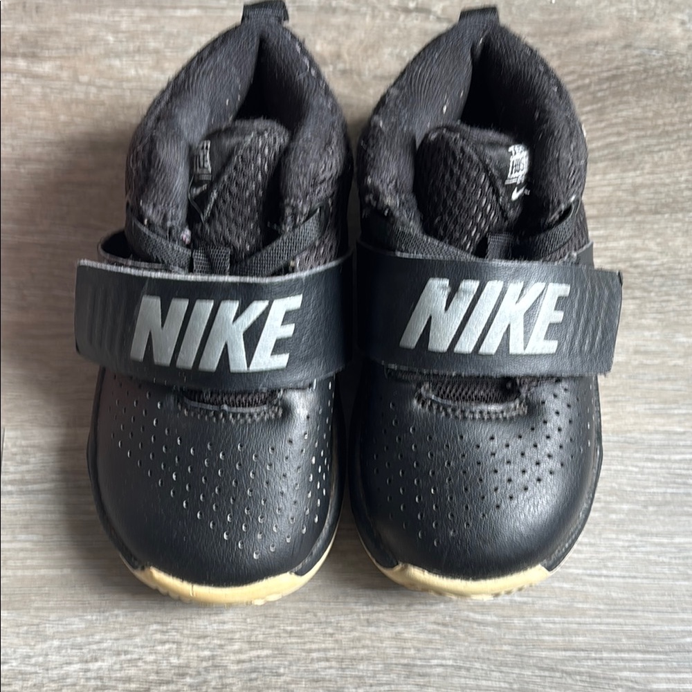 Nike Kids Black Sneakers with White Logo